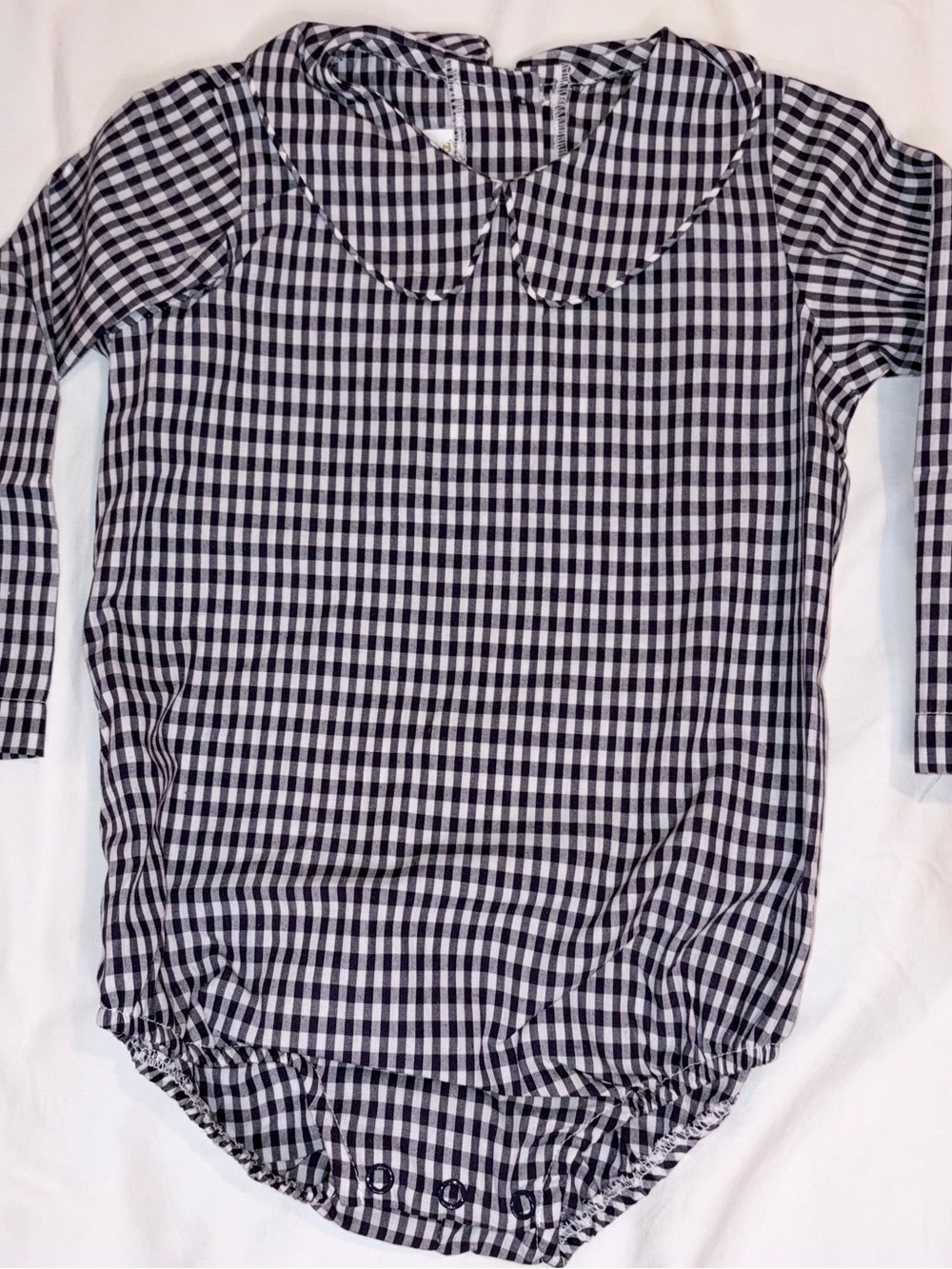 The Beaufort Bonnet Co Peter Pan collared Onesie Navy sz 18-24 mo NWT